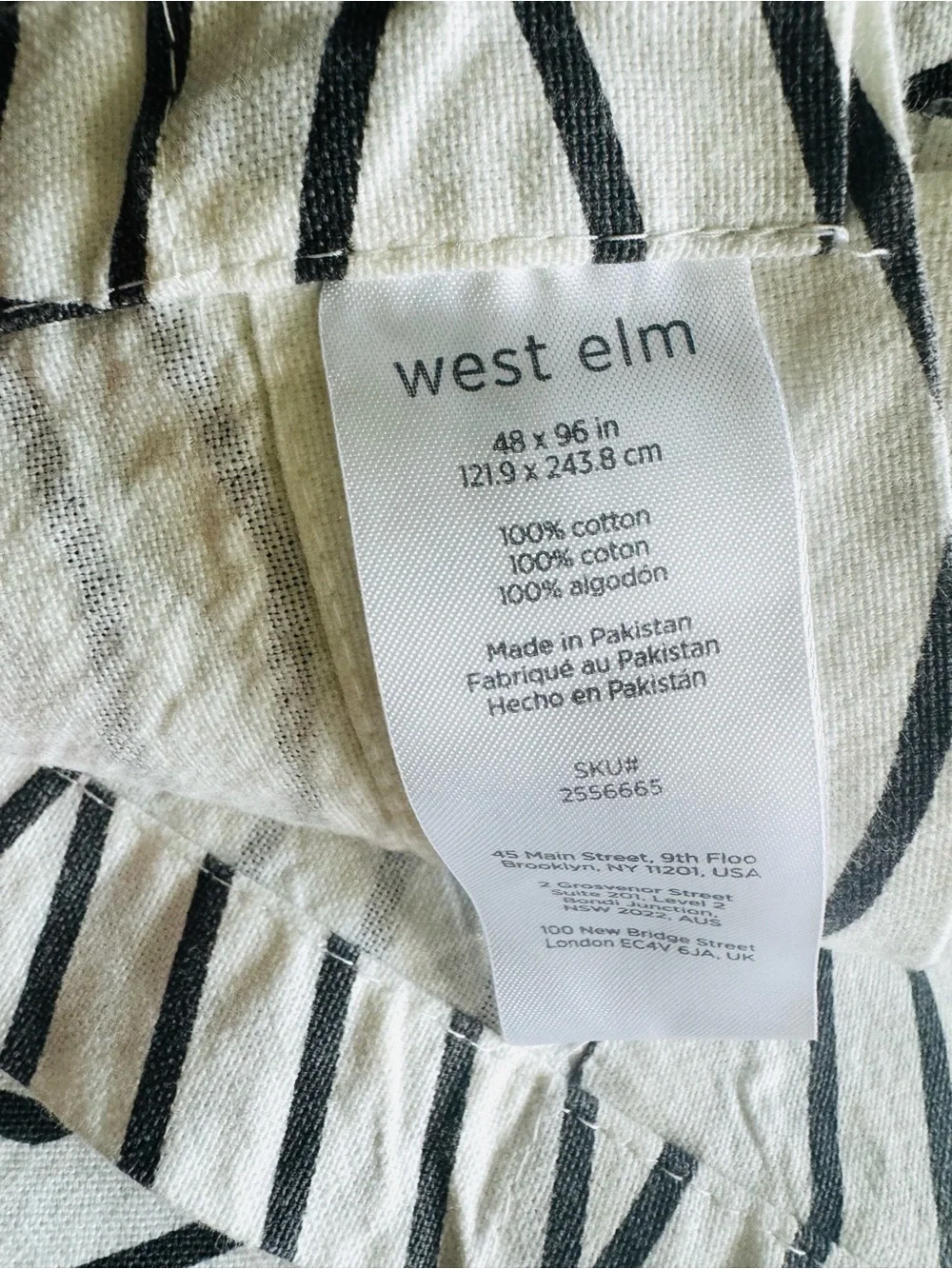 West Elm Cotton Canvas Zigzag Curtains Set of 2 Panels 48x96